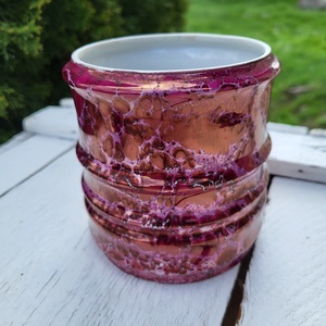 Hollóházi porcelán_lüsztermázas kaspó, váza, Otthon & Életmód, Virágdekoráció, Virágtartó, Váza, , MESKA