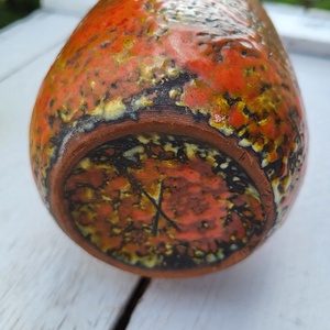 Retro, vintage Tófej kerámia váza_nagyméretű - otthon & életmód - virágdekoráció - virágtartó - váza - Meska.hu