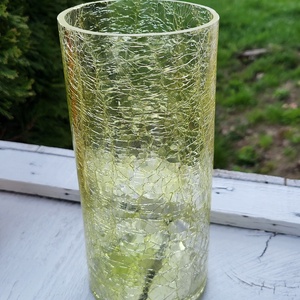 Retro, vintage karcagi fátyolüveg váza, Otthon & Életmód, Virágdekoráció, Virágtartó, Váza, , MESKA