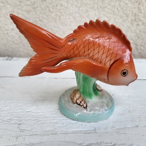 Régi, Drasche porcelán_kézzel festett halacska, Otthon & Életmód, Dekoráció, Dekoratív figurák és szobrok, , MESKA