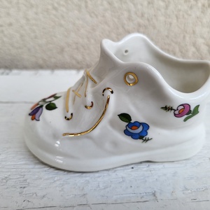 Kalocsai porcelán díszcipő, Otthon & Életmód, Dekoráció, Dekoratív figurák és szobrok, , MESKA