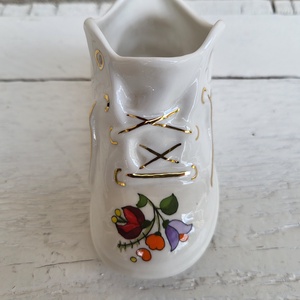 Kalocsai porcelán díszcipő - otthon & életmód - dekoráció - dekoratív figurák és szobrok - Meska.hu