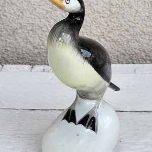 Hollóházi porcelán_ kormorán / kárókatona madár figura - Meska.hu