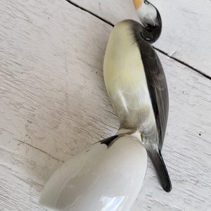 Hollóházi porcelán_ kormorán / kárókatona madár figura - otthon & életmód - dekoráció - dekoratív figurák és szobrok - Meska.hu