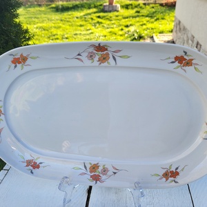 Alföldi porcelán_színes hajnalkás sültes, pecsenyés tál - Meska.hu