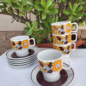Vintage, retro Hollóházi porcelán mokkás/kávés csészeszett - Meska.hu