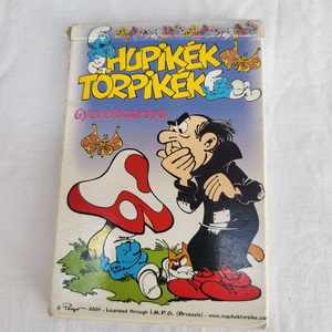 Vintage, retro Fekete Péter jellegű játékkártya_Hupikék törpikék - Meska.hu