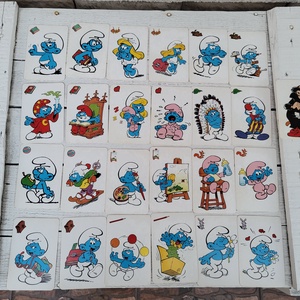 Vintage, retro Fekete Péter jellegű játékkártya_Hupikék törpikék - játék & sport - táblajáték és kártyajáték - kártya - Meska.hu
