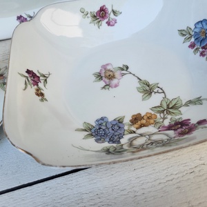Antik Pirkenhammer Chechoslovakia porcelán_bazsarózsás tálalószett - otthon & életmód - konyhafelszerelés, tálalás - tálalás - tányér & étkészlet - Meska.hu