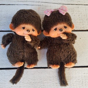 Vintage, retro, eredeti japán Sekiguchi Monchhichi páros - Meska.hu
