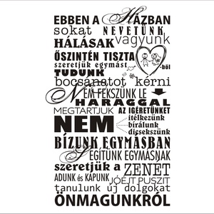 Házi áldás falmatrica - művészet - grafika & illusztráció - digitális - Meska.hu