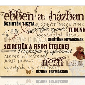 Házi áldás vászonkép - otthon & életmód - vallás - házi áldás - Meska.hu