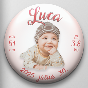 Babaköszöntő hűtőmágnes, Otthon & Életmód, Konyhafelszerelés, tálalás, Konyhai dekoráció, Hűtőmágnes, Fotó, grafika, rajz, illusztráció, MESKA