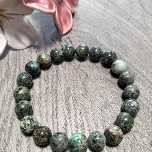 Női Ásványkarkötő - Afrika türkiz, Ékszer, Karkötő, Ásványkarkötő, Ékszerkészítés, MESKA