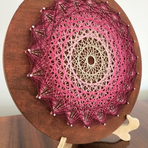 String Art - fonalművészet - Lélekvirág  - otthon & életmód - dekoráció - fali és függő dekoráció - falra akasztható dekor - Meska.hu