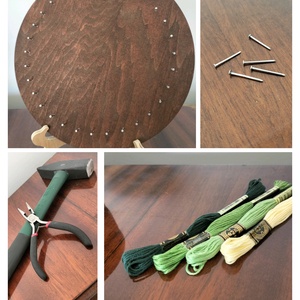 String Art - fonalművészet - Zöld harmónia - otthon & életmód - dekoráció - fali és függő dekoráció - falra akasztható dekor - Meska.hu