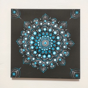 Türkiz Harmónia Mandala , Otthon & Életmód, Dekoráció, Spiritualitás, Mandala, Festészet, MESKA