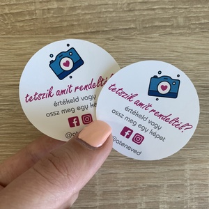 Egyedi matrica / MATRICA / vízálló matrica / címke / felirat / logó / csomag / csomagolás / instagram / facebook / like - otthon & lakás - papír írószer - ajándékzsák & csomagolás - Meska.hu