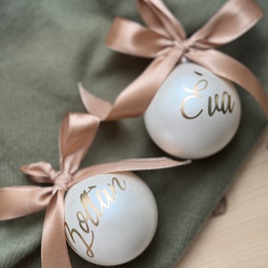 Karácsonyi gömb, egyedi felirattal - karácsony - karácsonyi lakásdekoráció - karácsonyfadíszek - Meska.hu