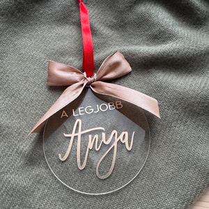 karácsonyi plexi dísz, macskás fadísz - Meska.hu