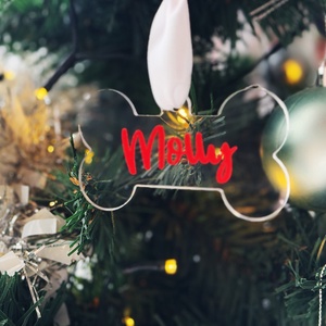 karácsonyi plexi dísz, karácsonyfadísz, akril, egyedi felirattal, Karácsony, Karácsonyi lakásdekoráció, Karácsonyfadíszek, Mindenmás, MESKA