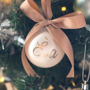 Karácsonyi gömb, egyedi felirattal - Meska.hu