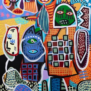 Kompozíció, Művészet, Festmény, Akril, Festészet, MESKA