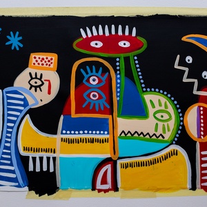 Kompozíció, Művészet, Festmény, Akril, Festészet, MESKA