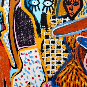 Karnevál - művészet - festmény - akril - Meska.hu