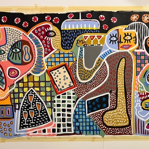 Farewell evening, Művészet, Festmény, Akril, Festészet, MESKA