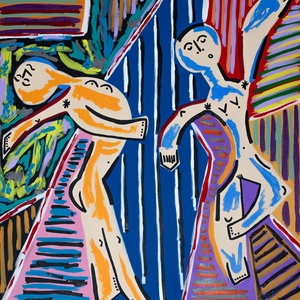 Bailarínas, Művészet, Festmény, Akril, Festészet, MESKA