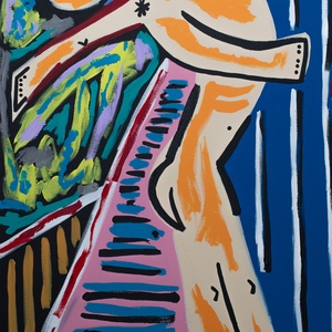 Bailarínas - művészet - festmény - akril - Meska.hu