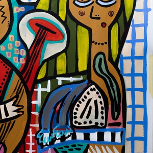 Mulatság - művészet - festmény - akril - Meska.hu