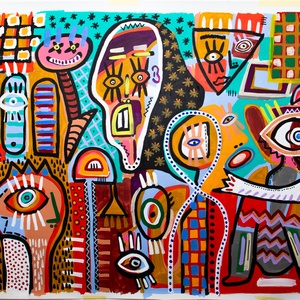 A ébredező Párizs, Művészet, Festmény, Akril, Festészet, MESKA