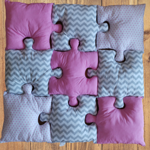 Puzzle párna szett  - otthon & életmód - babaszoba, gyerekszoba - szett kiságyba - Meska.hu