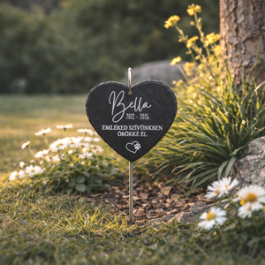 Egyedi névvel ellátott kisállat emléktábla kutyáknak, macskáknak és egyéb házi kedvenceknek, kis cölöppel leszúrható - otthon & életmód - kisállatoknak - kutyáknak - kutya biléta - Meska.hu
