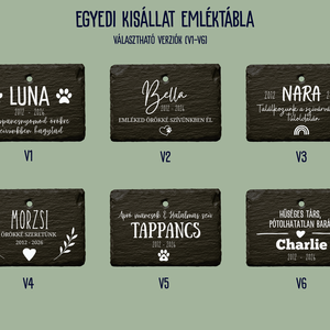 Egyedi névvel ellátott kisállat emléktábla kutyáknak, macskáknak és egyéb házi kedvenceknek, kis cölöppel leszúrható - otthon & életmód - vallás - temetkezési tárgy - sírdísz, kegyeleti dísz - Meska.hu