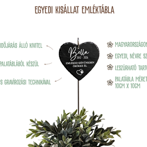 Egyedi névvel ellátott kisállat emléktábla kutyáknak, macskáknak és egyéb házi kedvenceknek, kis cölöppel leszúrható - otthon & életmód - kisállatoknak - kutyáknak - kutya biléta - Meska.hu
