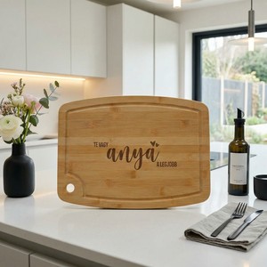 Gravírozott nagyméretű vágódeszka - anyák napi ajándék nagymamáknak, anyukáknak, Otthon & Életmód, Konyhafelszerelés, tálalás, Sütés, főzés, Vágódeszka, Gravírozás, pirográfia, MESKA