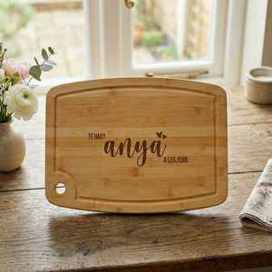 Gravírozott nagyméretű vágódeszka - anyák napi ajándék nagymamáknak, anyukáknak - otthon & életmód - konyhafelszerelés, tálalás - sütés, főzés - vágódeszka - Meska.hu