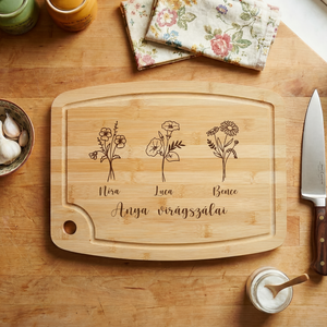 Gravírozott nagyméretű vágódeszka - anyák napi ajándék nagymamáknak, anyukáknak - otthon & életmód - konyhafelszerelés, tálalás - sütés, főzés - vágódeszka - Meska.hu