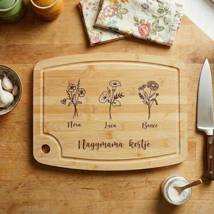 Gravírozott nagyméretű vágódeszka - anyák napi ajándék nagymamáknak, anyukáknak - Meska.hu