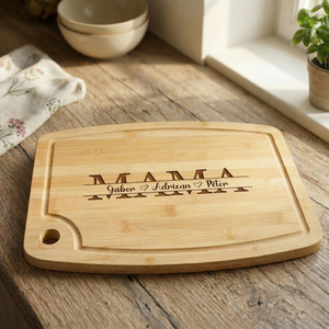 Gravírozott nagyméretű vágódeszka - anyák napi ajándék nagymamáknak, anyukáknak - otthon & életmód - konyhafelszerelés, tálalás - sütés, főzés - vágódeszka - Meska.hu