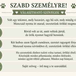 Egyedi névvel ellátott kisállat emléktábla kutyáknak, személyre szabott fotókő macskáknak és más házi kedvenceknek - otthon & életmód - vallás - temetkezési tárgy - kisállat temetkezés - Meska.hu