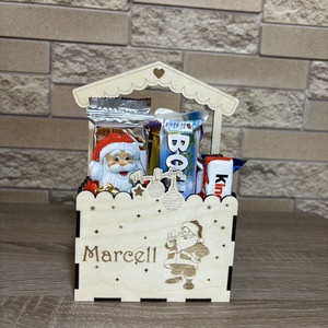 Mikulás doboz, Karácsony, Mikulás, Mikulás ajándékok, Famegmunkálás, MESKA