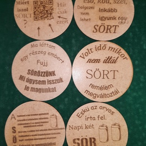 Egyedi vicces szép söralátét/pohár alátét szett - otthon & életmód - konyhafelszerelés, tálalás - tálalás - tányér- és poháralátét - Meska.hu