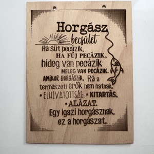 Fatábla Horgász - Meska.hu