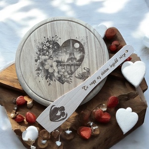 Tálaló Szív, DIY (Csináld magad), Egységcsomag, Famegmunkálás, Gravírozás, pirográfia, MESKA