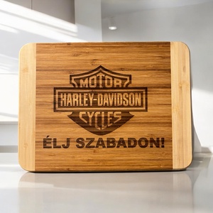 Bambusz Vágódeszka Harley Davidson - Meska.hu