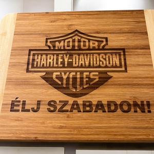 Bambusz Vágódeszka Harley Davidson - otthon & életmód - konyhafelszerelés, tálalás - sütés, főzés - vágódeszka - Meska.hu